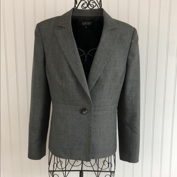 Kasper Jackets & Blazers - Gray Kasper Blazer Jackets & Suit Jackets